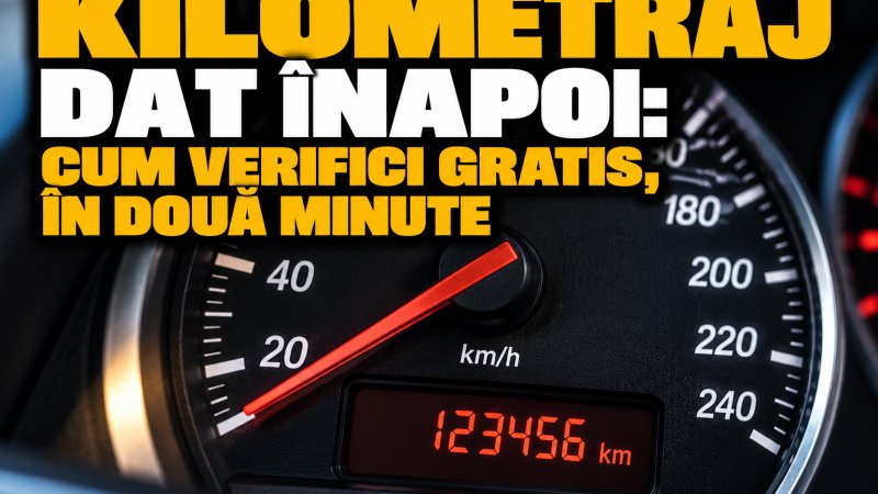 Kilometraj dat înapoi: cum verifici gratis, în două minute