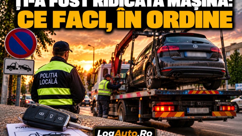 Ți-a fost ridicată mașina: ce faci, în ordine